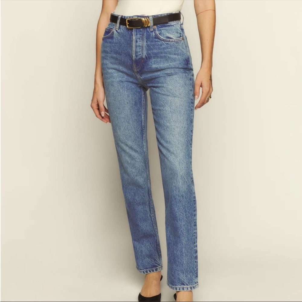 Reformation Cynthia Cropped High Relaxed Jeans San Lucas
